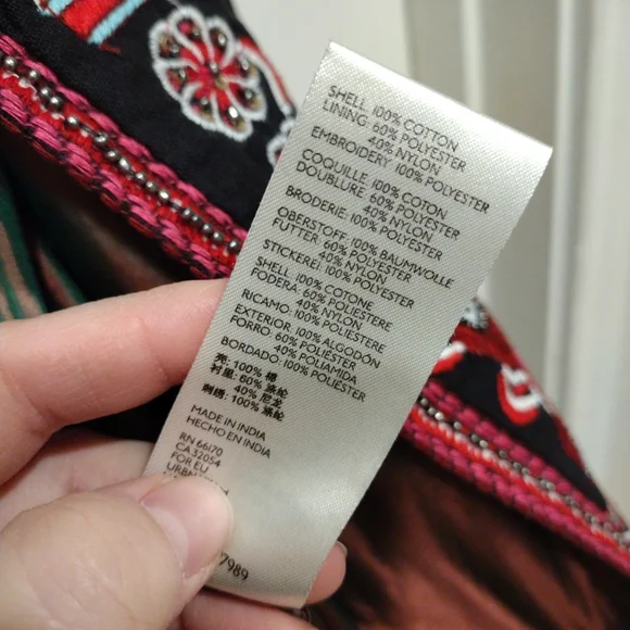 Anthropologie Red and Black Embroidered Blazer - Picture 6 of 7